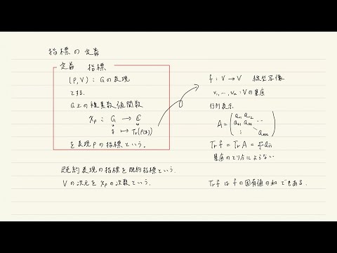 有限群の表現 - 定義