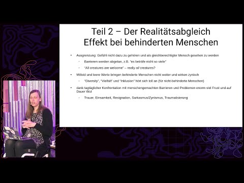 38C3 - Barrierefreiheit und Inklusion - Eine Einführung, alltägliche Erfahrungen und Absurditäten, u