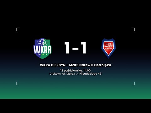 A–Klasa | Wkra Cieksyn 1–1 MZKS Narew II Ostrołęka (skrót meczu)
