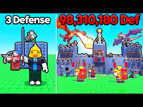 I Upgraded From Noob to MAX LEVEL Castle in Roblox Castle Defender!