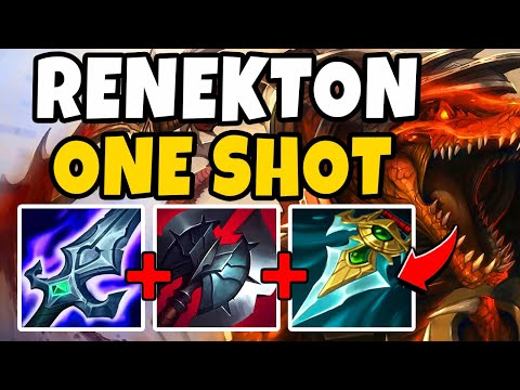 RENEKTON 1 SHOT MID BUILD IS 100% BROKEN *MUST WATCH* - League of Legends