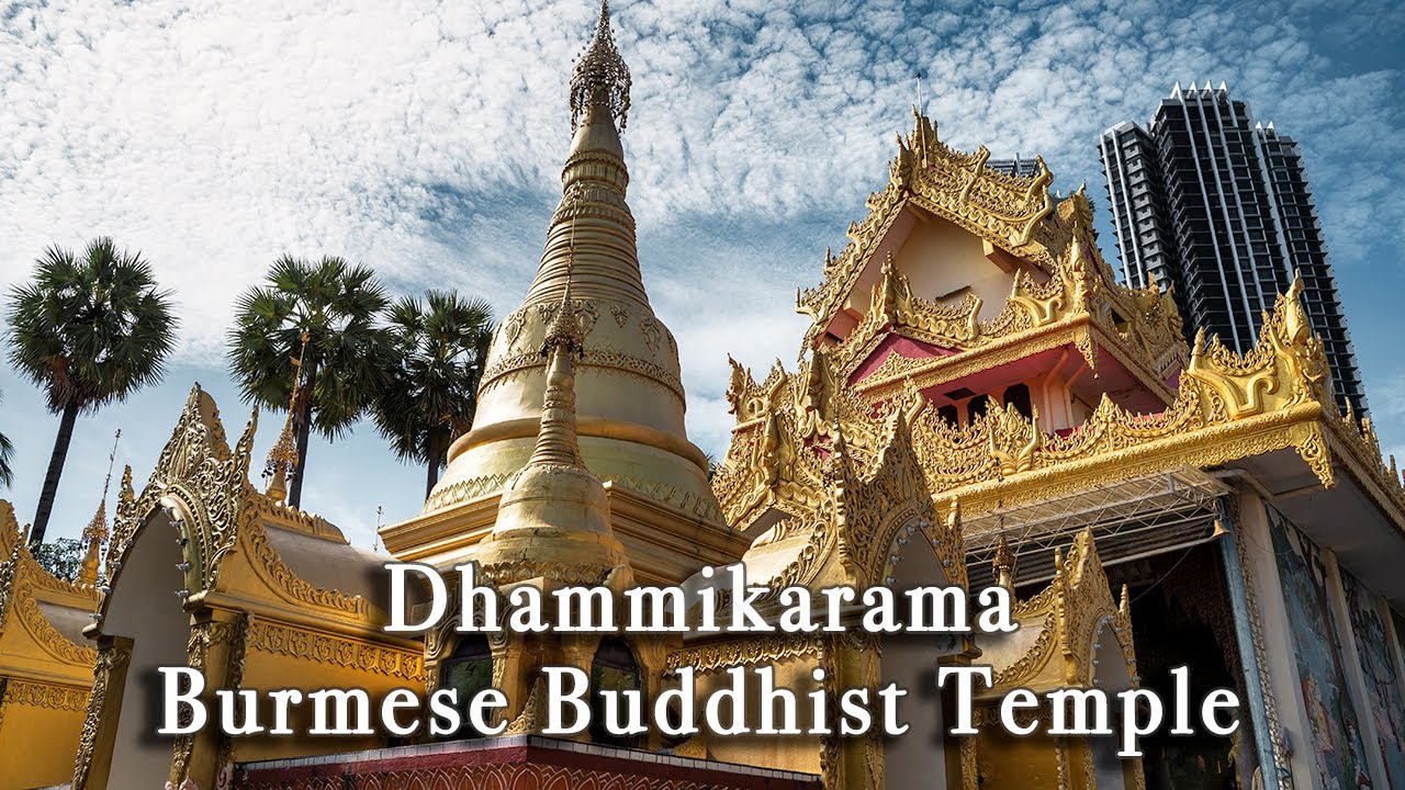 Embark on a walking tour of the enchanting Dhammikarama Burmese Temple.