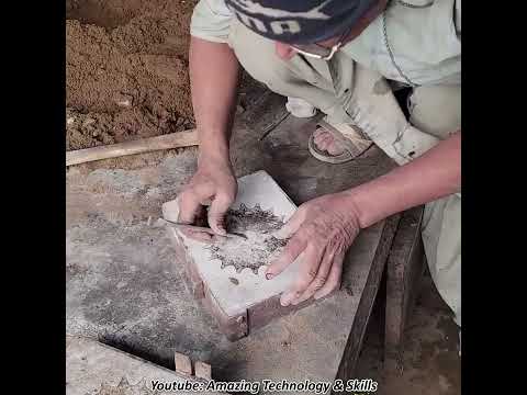 Aluminum Casting Gear using sand mold With Amazing Skills