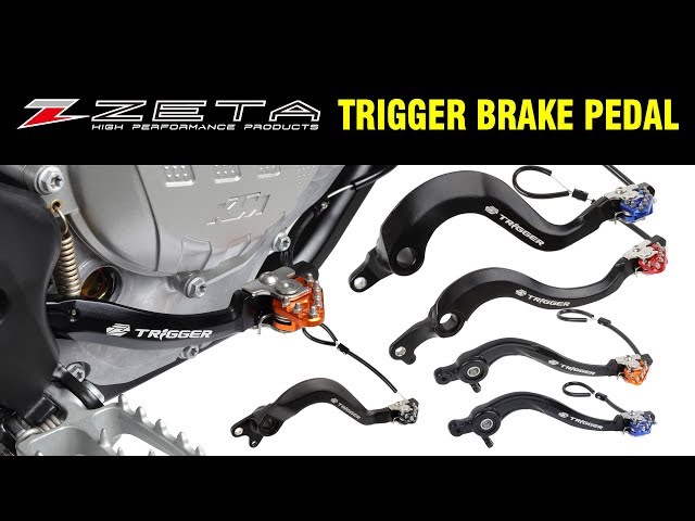 Zeta Forged Trigger Foot Brake Pedal Red 2