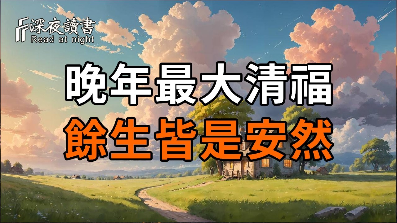 晚年最大的清福：不是子孫滿堂，而是這4個字！悟透了，餘生皆是安然。【深夜讀書】#人生感悟 #正能量 