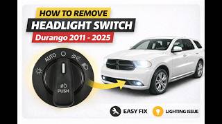 How to Remove or Replace Headlight Switch for 2011 - 2019 Dodge Durango | Headlight Switch Removal