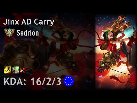 Jinx AD Carry vs Tristana - Sedrion - EUW Challenger Patch 7.14