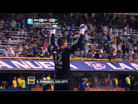 Gol Gigliotti.  Boca 3 - Independiente 1. Fecha 17. Primera División. FPT.