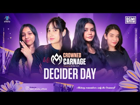 🔴 LIVE NOW | DECIDER DAY | CROWNED CARNAGE👑 | Top 20 Teams | ₹5,000 Prize Pool | 4 Custom Matches 🔥