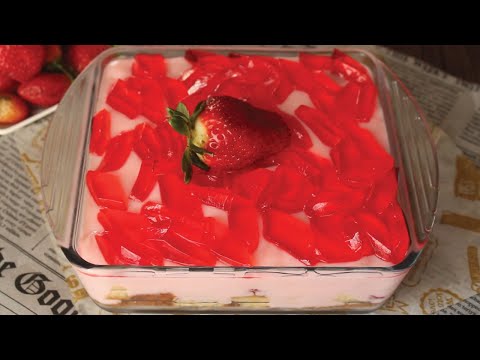Easy Strawberry Custard Recipe 😍 By Chef Hafsa