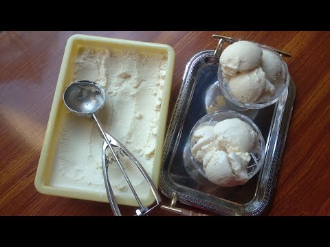 vanilla ice cream only by 3 ingredients easy &# quick ice cream#.....