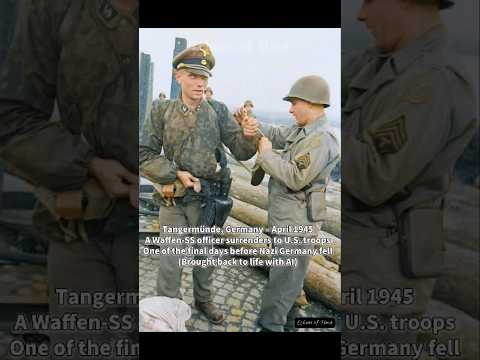 Waffen-SS Officer Surrenders to US Army – Germany 1945 #ww2 #ww2stories #wwii #shorts #echoesoftime