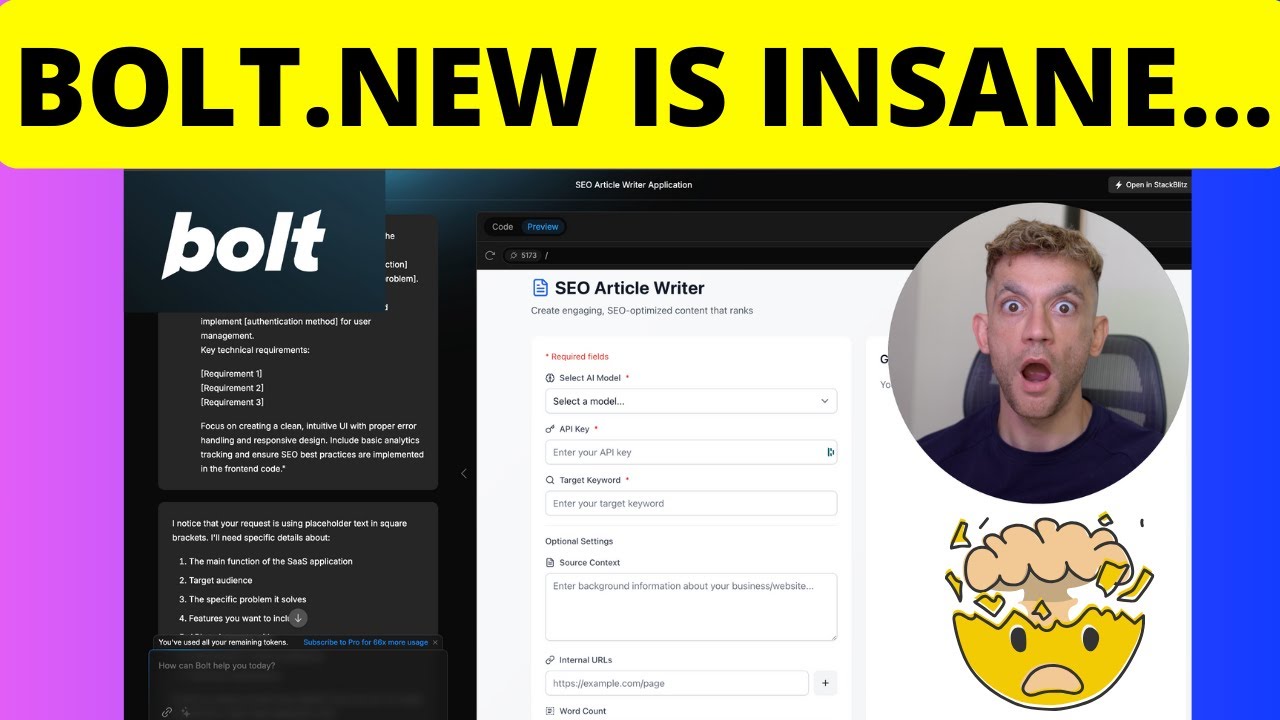 Bolt.New AI SEO is Absolutely INSANE🤯