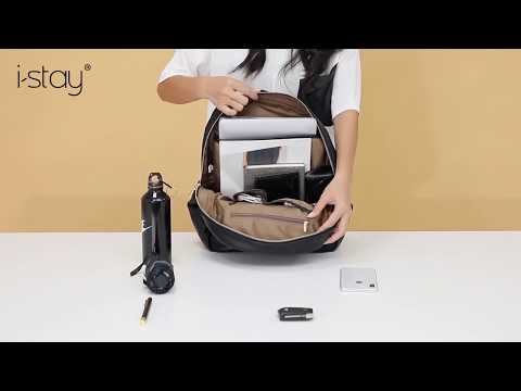 13.3" Backpack with Magnetic fix clutch - black - is0110