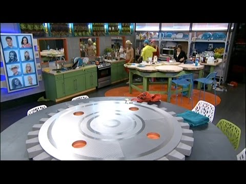 BB16 8/07 3:15pm - Kitchen Making Lunch, Frankie and Zach Head to the Beehive Together