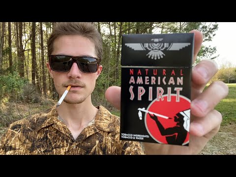 Smoking an American Spirit Black Cigarette - Review