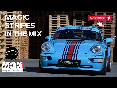 MAGIC STRIPES in the Mix | Frisch angemischt – berühmter Sponsorlook auf dem Mittelblau eines 964 C2