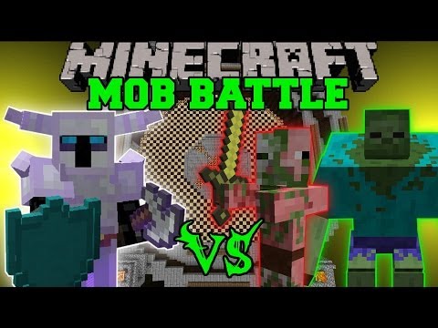 PopularMMOs - KNIGHT VS TONS OF ZOMBIES - Minecraft Mod Battle - Mob Battles - Mods