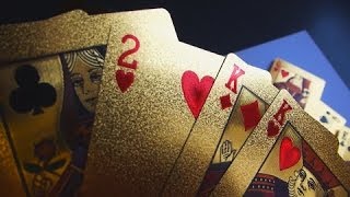 Goldenes Pokerspiel - Poker Karten mit Gold (deutsch/german)