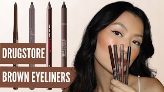 Drugstore Brown Pencil Eyeliners (BEST vs. WORST)