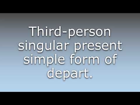 What does Departeth mean?