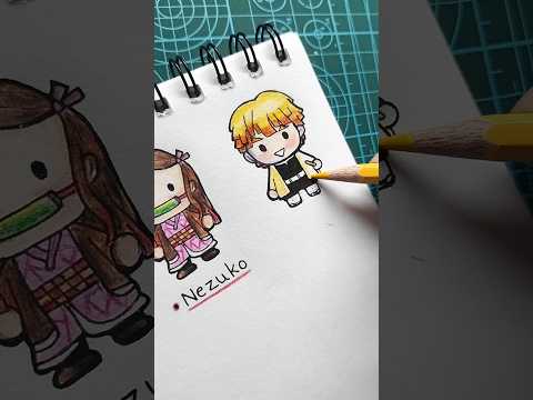 How to draw - Zenitsu sticker from Demon slayer #zenitsu #demonslayer #shorts #viralshorts