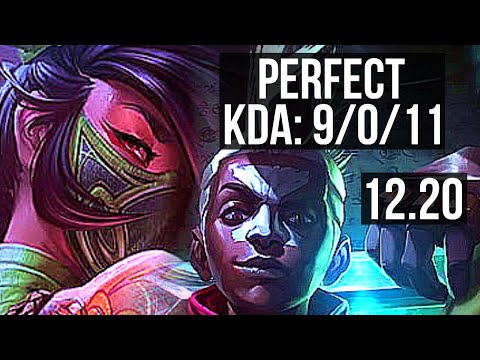 AKALI vs EKKO (MID) | 9/0/11, Legendary, 600+ games | KR Diamond | 12.20