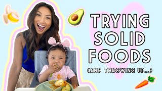 Monaco Tries Solid Food For the FIRST Time! (plus a little 🤮)