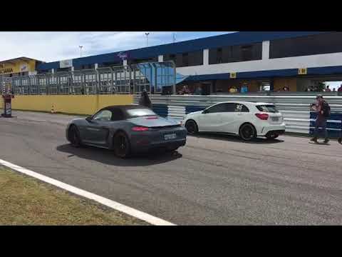 Porsche Boxster vs Mercedes A45 AMG