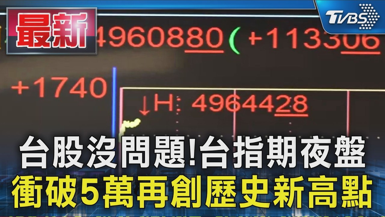 台股沒問題! 台指期夜盤 衝破5萬再創歷史新高點