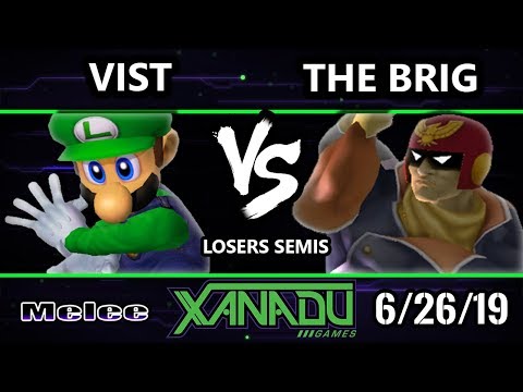 S@X 308 SSBM - Vist (Luigi) Vs. The Brig (Captain Falcon) Smash Melee Losers Semis