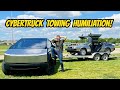 Towing a DeLorean with my Tesla Cybertruck was totally HUMILIATING