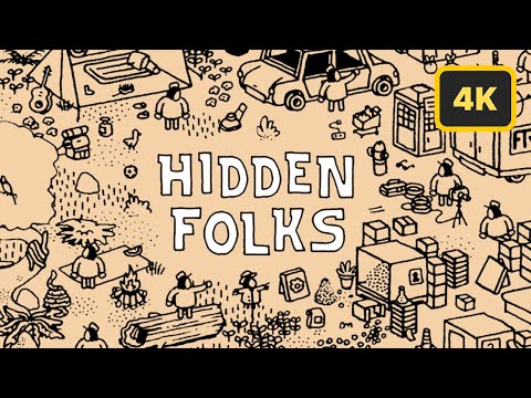 Hidden Folks 4K Gameplay Walkthrough | FULL GAME 100% | No Commentary