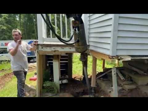 Helical Pier Installation