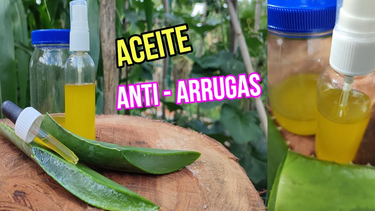 ACEITE ANTI-ARRUGAS DE SABILA O ALOE VERA / Piel PERFECTA sin MANCHAS ni ARRUGAS, NATURAL,