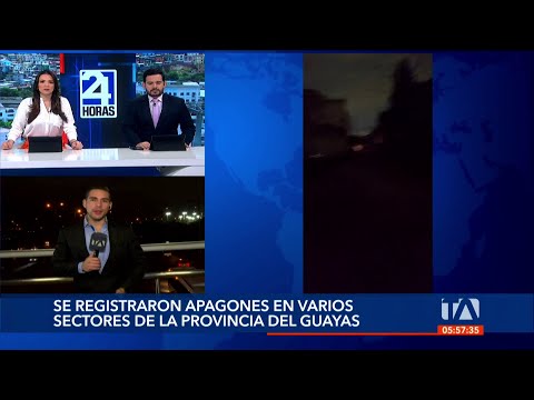 Se registraron apagones en varios sectores de la provincia del Guayas