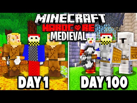 I Survived 100 Days in MEDIEVAL Minecraft Hardcore!