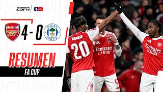 EN MEDIA HORA EL ARSENAL LO LIQUIDÓ, REGULÓ Y CLASIFICÓ A OCTAVOS | Arsenal 4-0 Wigan | RESUMEN