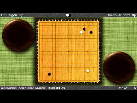 Go Seigen (white) vs Kitani Minoru (black) Kamakura Jubango Game One