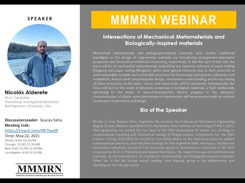 MMMRN Webinar 4: Intersection of Mechanical Metamaterials and Biologically-Inspired Materials