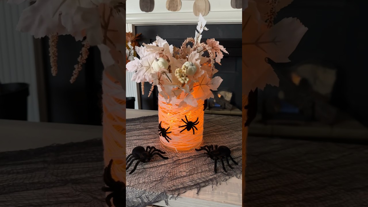 Halloween Floral Vase DIY #halloweendiy #halloweencraft