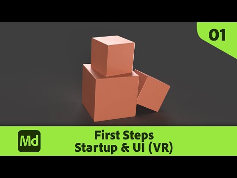First Steps with Substance 3D Modeler - 01 Startup & UI (VR Mode) | Adobe Substance 3D