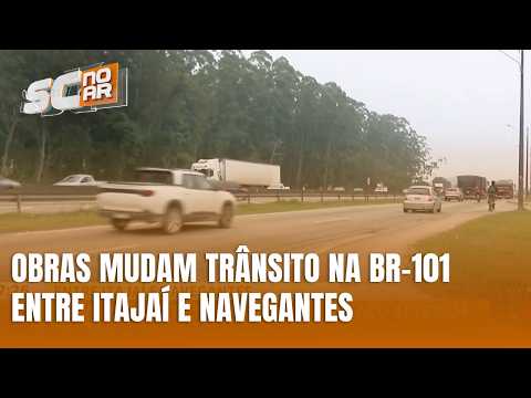 Motoristas enfrentam novas alterações na BR-101 entre Itajaí e Navegantes