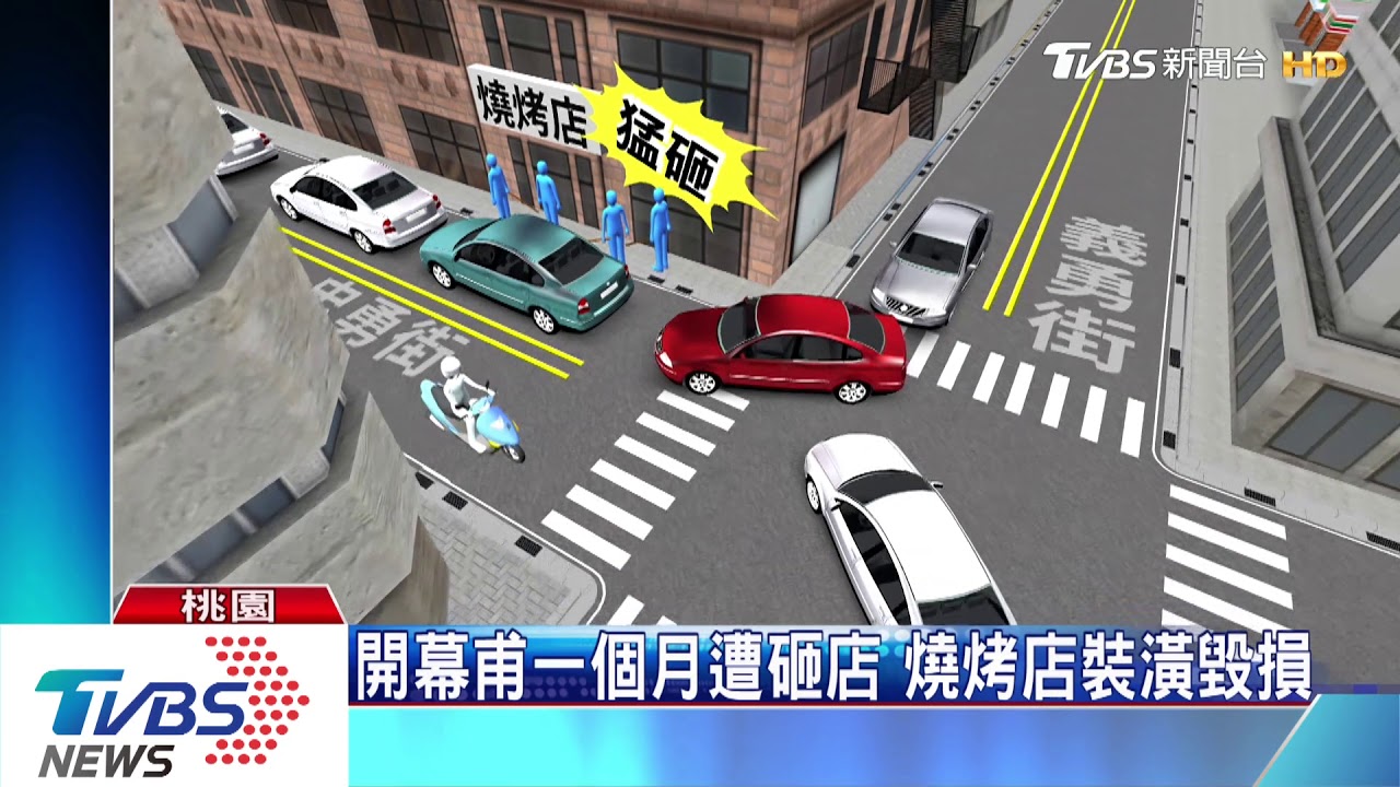 燒烤店鬧股東糾紛　遭砸店車輛紛閃避