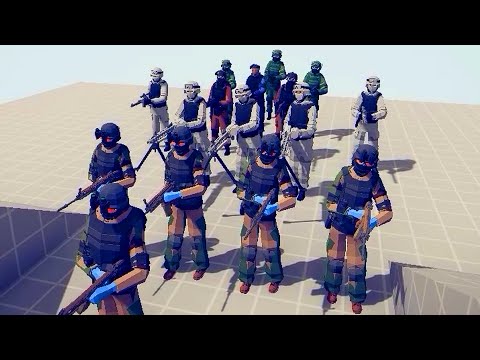 100 Units Zombies SWAT vs Army Zombies 😱 – Totally Accurate Battle Simulator TABS