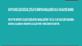 2 EYLÜL ÇARŞAMBA GÜNÜ ELEKTRİK KESİNTİSİ UYGULANACAK