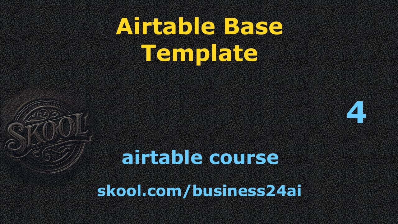 Create an airtable base template
