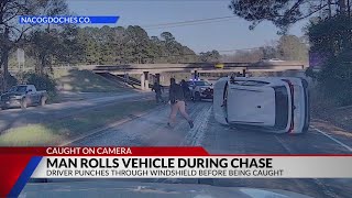 Fraud ring suspect arrested in Nacogdoches County after high-speed chase ends in crash