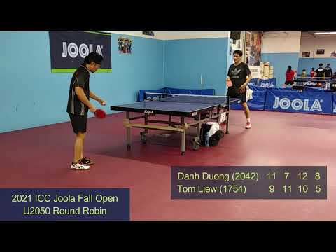 Danh Duong (2042) vs Tom Liew (1754) at ICC Joola Open on 8-28-2021