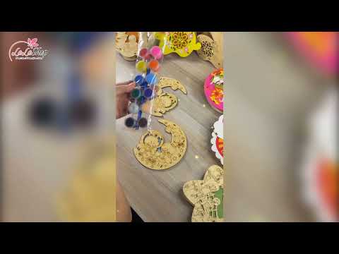 Lồng Đèn Trung Thu Bằng Gỗ Chị Hằng Và Chú Cuội Có Đèn